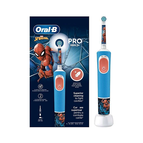 Oral-B Vitality Pro Παιδική Ηλεκτρική Οδοντόβουρτσα για 3+ Χρονών Spiderman