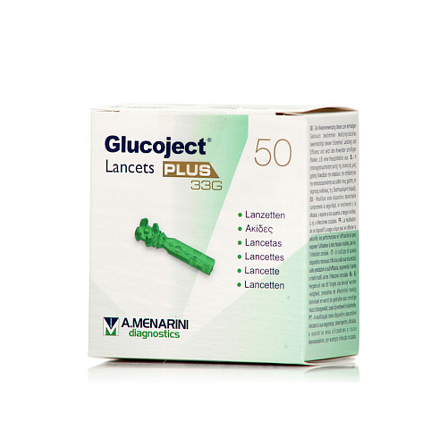 Menarini Glucoject Lancets Plus Σκαρφιστήρες 33G 50τμχ