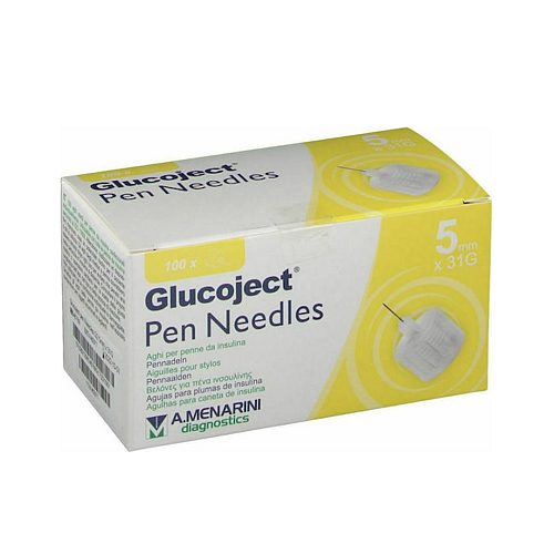 Menarini Glucoject Pen Needles 31G 5mm 100τμχ