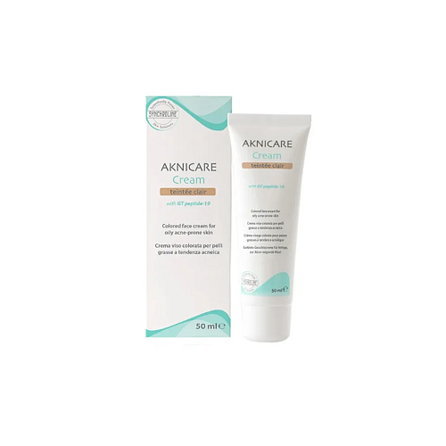 Synchroline Aknicare Ρυθμιστική Κρέμα Προσώπου Ημέρας με Χρώμα κατά των Ατελειών με Υαλουρονικό Οξύ 50ml