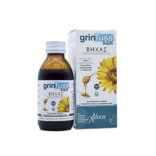 Aboca Grintuss Adult Σιρόπι για Ξηρό και Παραγωγικό Βήχα χωρίς Γλουτένη 180ml 180gr