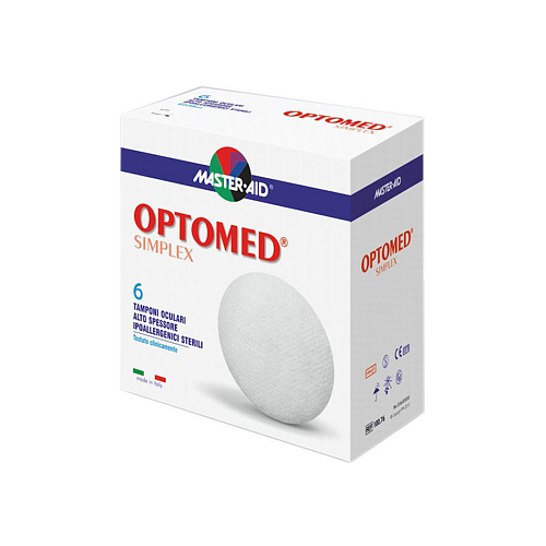 Master Aid Optomed Simplex Οφθαλμικά Επιθέματα για Παιδιά σε Λευκό χρώμα 60x52mm 6τμχ