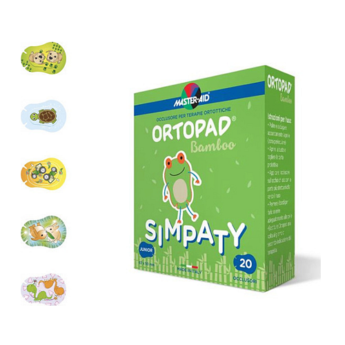 Master Aid Ortopad Bamboo Simpaty Οφθαλμικά Επιθέματα για Παιδιά 76x54mm 20τμχ