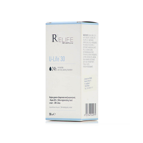 Relife U-Life 30 Ενυδατική Κρέμα Χεριών με Ουρία 50ml
