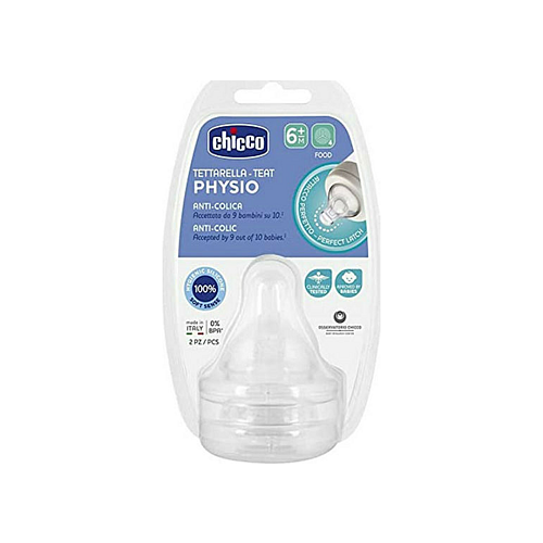 Chicco Physio Θηλές από Σιλικόνη Ροής Φαγητού για 6+ μηνών 2τμχ