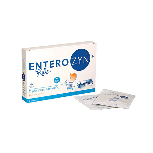 Starmel Enterozyn Kids Ειδικό Συμπλήρωμα Διατροφής 8 φακελίσκοι Φράουλα