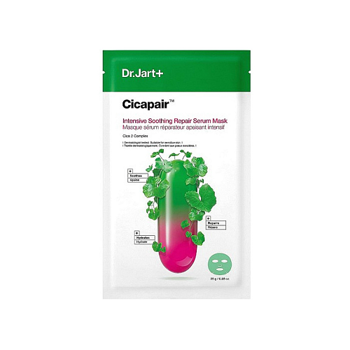 Dr. Jart+ Cicapair Intensive Sheet Μάσκα Προσώπου για Λείανση / Επανόρθωση / Ενυδάτωση / Λάμψη Με Centella Asiatica & Νιασιναμίδη 25gr