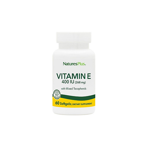 Nature's Plus Vitamin E Βιταμίνη για τo Δέρμα & Αντιοξειδωτική δράση 400iu 268mg 60 μαλακές κάψουλες