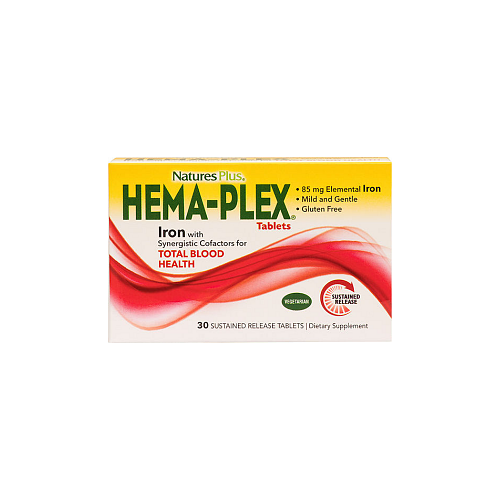 Nature's Plus Hema-Plex Iron with Synergistic Factors με Βιταμίνη C Σίδηρος 30 ταμπλέτες